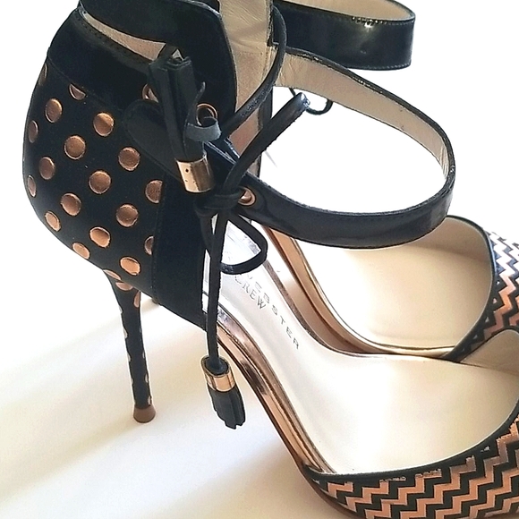 Sophia Webster x J.Crew Gold Black D'Orsay Pump 36 - Picture 4 of 7